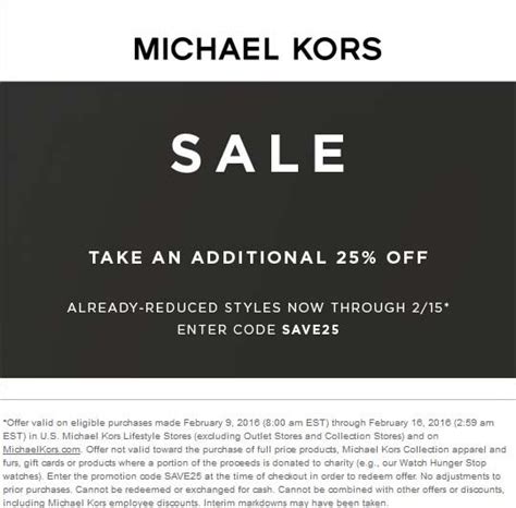 Michael Kors promotion codes